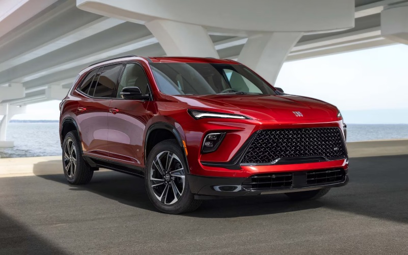 Dynamic side profile shot of the 2026 Buick Enclave SUV