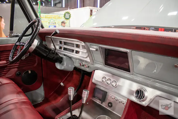 Close-up of the Roadster Shop RS4 chassis and Fox coilover suspension