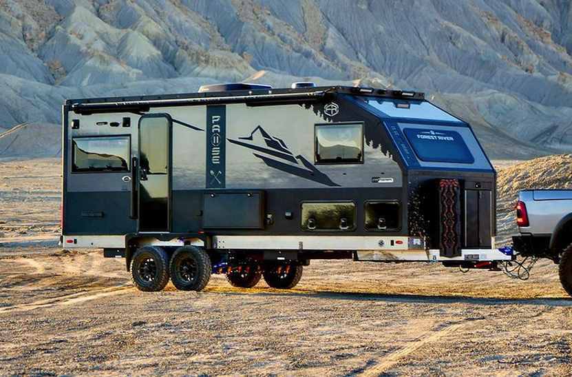Pause XC22.4 off-road trailer with massive solar integration.