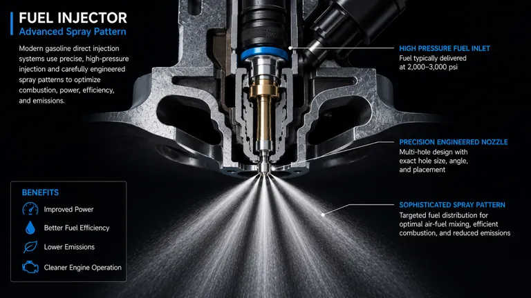 Close-up of internal combustion engine components showcasing mechanical complexity.