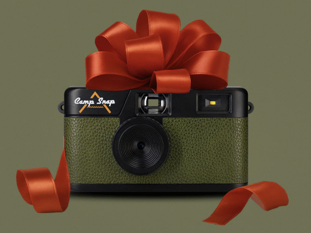 The Camp Snap screen-free digital camera designed for rugged outdoor use.