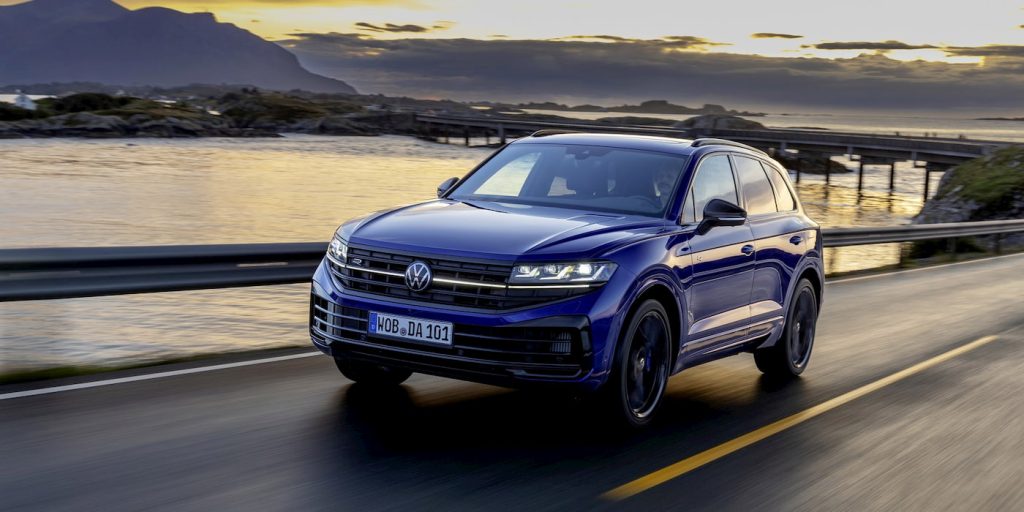 Conceptual rendering of the Volkswagen ID Touareg EV SUV in a studio setting.