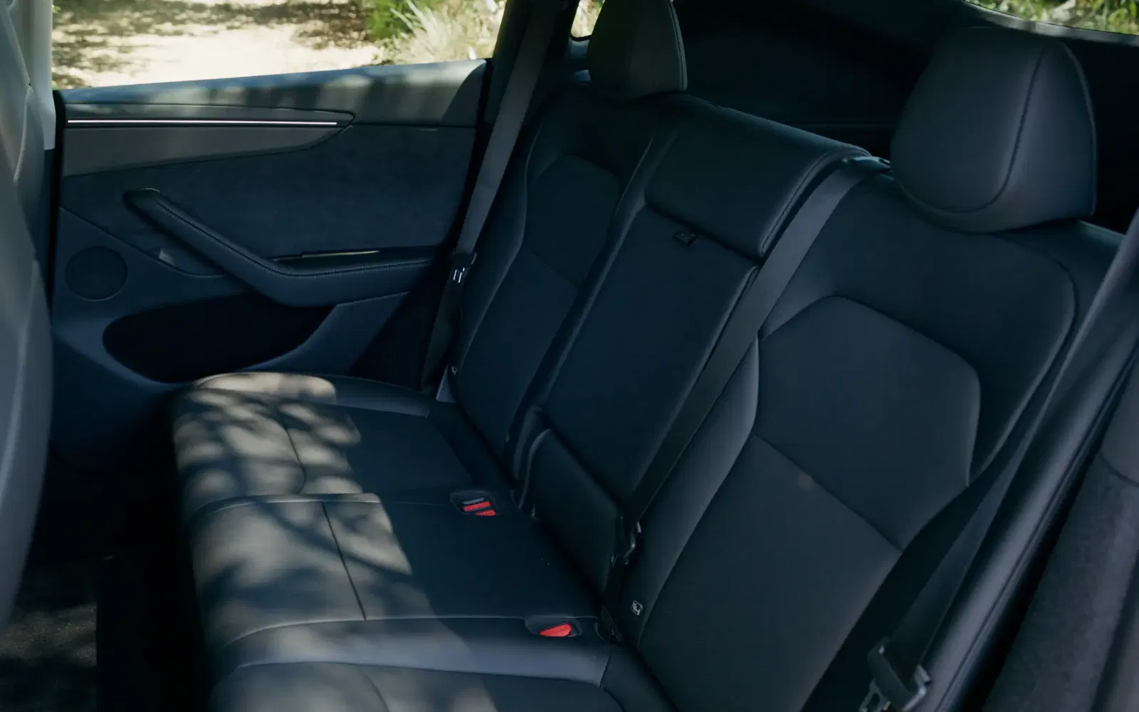 View of the 8-inch touchscreen integrated into the rear of the center console.