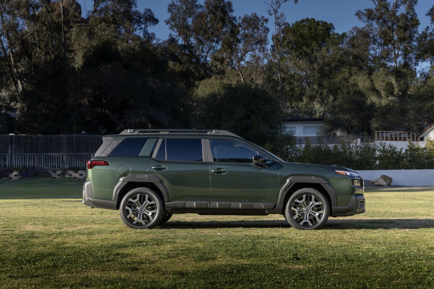 Close-up of the 2026 Subaru Outback redesigned LED headlights and bold front grille.