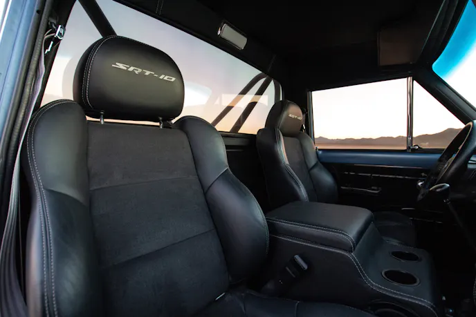 Custom fabricated 1.75-inch DOM tubing back-half chassis with a spare tire mount.