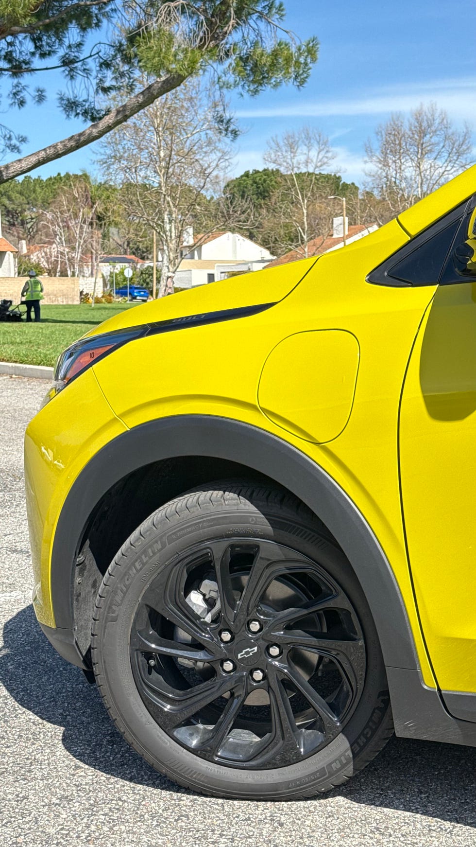 Rear three-quarter view of the 2027 Chevrolet Bolt EV.